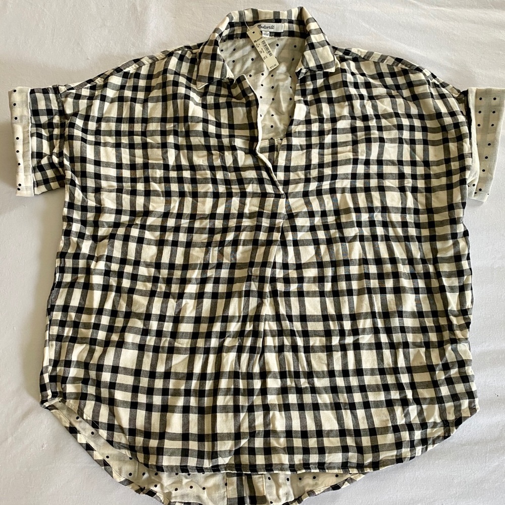 NWT Madewell Plaid Courier Shirt
